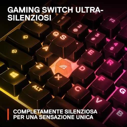 Žaidimų klaviatūra SteelSeries Apex 3 TKL, US kalba, Juodos spalvos