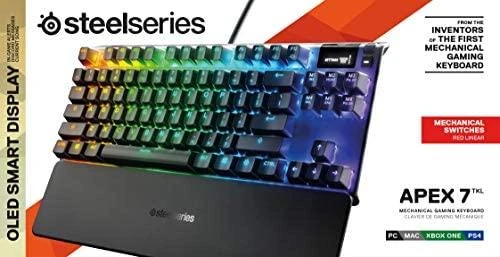 Klaviatūra SteelSeries Apex 7 TKL, Red Switch, US kalba, Juodos spalvos