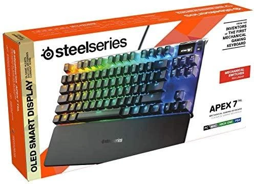 Klaviatūra SteelSeries Apex 7 TKL, Red Switch, US kalba, Juodos spalvos