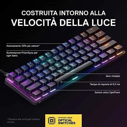 Klaviatūra žaidimams SteelSeries Apex 9 Mini, US kalba, Juodos spalvos