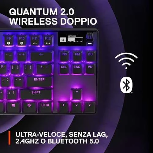 Belaidė žaidimų klaviatūra SteelSeries Apex Pro TKL 2023, su RGB LED pašvietimu, US išdėstymas (64865)