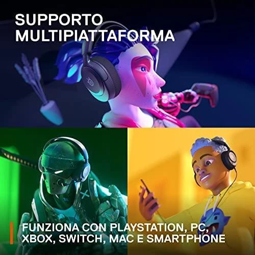 Ausinės žaidimams su mikrofonu SteelSeries Arctis Nova 1P Over-Ear, Juodos spalvos