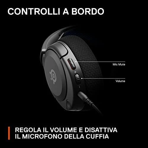 Ausinės žaidimams su mikrofonu SteelSeries Arctis Nova 1P Over-Ear, Juodos spalvos