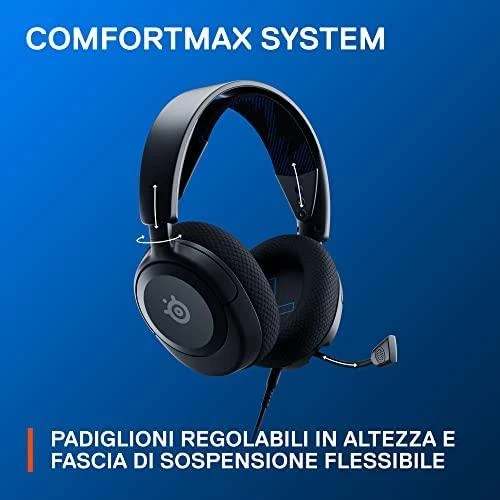 Ausinės žaidimams su mikrofonu SteelSeries Arctis Nova 1P Over-Ear, Juodos spalvos