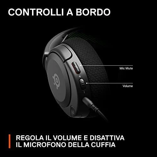 Ausinės žaidimams su mikrofonu SteelSeries Arctis Nova 1X Over-Ear, Juodos spalvos