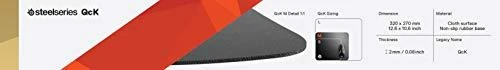 Medžiaginis pelės kilimėlis žaidimams SteelSeries QcK Medium