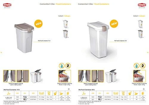 Stefanplast Zolux šuniui maisto indas 15 l 33x22x41 cm spalva balta/šviesiai ruda