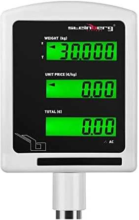Virtuvinės svarstyklės Steinberg Systems Svarstyklės sklepowa platformowa 34x23cm maitinimo šaltinis + akumulator 30kg / 1g