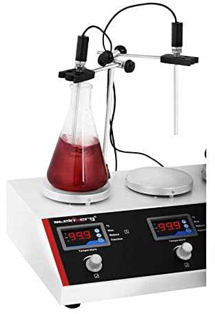 Steinberg Systems Laboratorinė magnetinė maišyklė 99°C laikmatis 6 stotelės + maišyklės