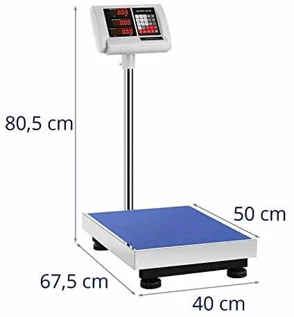 Virtuvinės svarstyklės Steinberg Systems Svarstyklės platformowa magazynowa licząca 40x50cm maitinimo šaltinis + akumulator 300kg / 50g