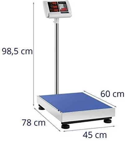 Steinberg Systems Sandėlio platforminės svarstyklės su 45x60cm maitinimo šaltiniu + baterija 300kg / 50g