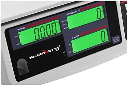 Virtuvinės svarstyklės Steinberg Systems Prekybos parduotuvės svarstyklių skaičiavimas LCD 30,5 x 22 cm 30 kg / 1 g