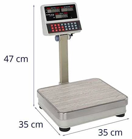 Steinberg Systems SBS-PW-100 LCD platforminės parduotuvės svarstyklės iki 100 kg