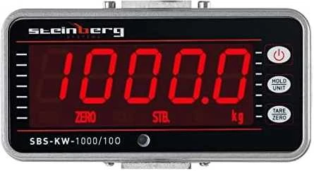 Virtuvinės svarstyklės Steinberg Systems Pakabinamos kablio svarstyklės su nuotolinio valdymo pulteliu iki 1000kg / 0,5kg LED