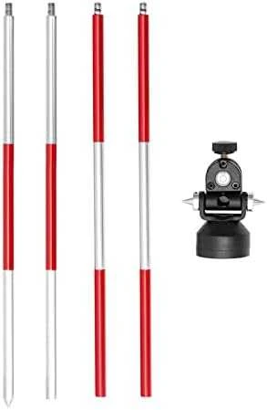 Steinberg Systems Mini prizminis geodezinis tolimačio veidrodis su stulpo sidabro danga sk. 3,5 cm 1,26 m