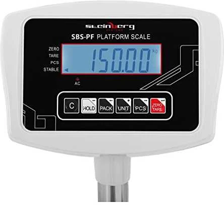Steinberg Systems Skaičiavimo platforminės sandėlio svarstyklės SBS-PF-150 LCD iki 150 kg