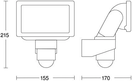 Steinel prožektorių LED projektorius 20W 4000K 1760lm IP44 su judesio ir prieblandos jutikliu baltas LS 150 LED ST052553