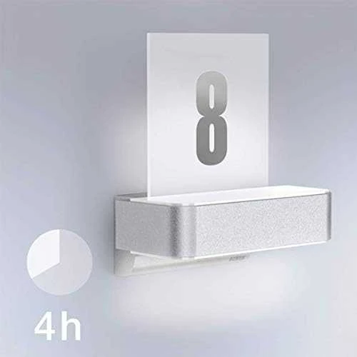 Steinel Sieninis šviestuvas, sieninis šviestuvas su judesio ir prieblandos jutikliu, „Bluetooth“, skaitmeninis l 820 led ihf connect antracito 12,5w / 858lm / aliuminio / 3000k / apačios viršus apšvietimas, numerių apšvietimas