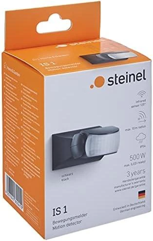 STEINEL IS 1 Infraraudonųjų spindulių judesio sensorius (juodas)
