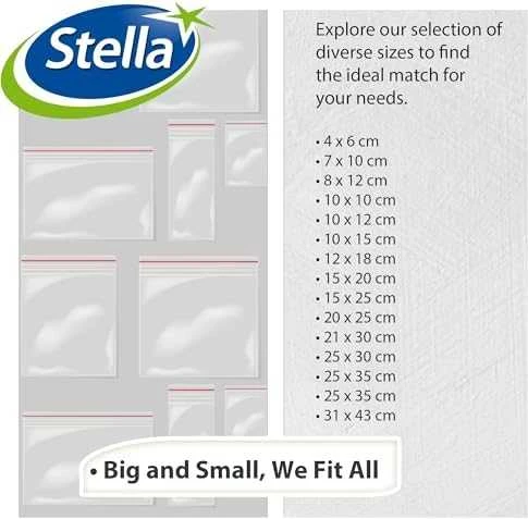 Stella Ziplock maišeliai 310x430 (100 vnt.) B3-SW-0150