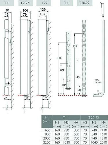 Stelrad VERTEX PLAN šildytuvas tipas 22 500x200mm 1980W