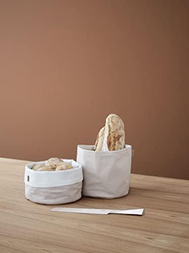 Stelton - Klasikinis duonos maišelis – medvilninis – smėlio/baltas – Ø 23 × aukštis 21 cm