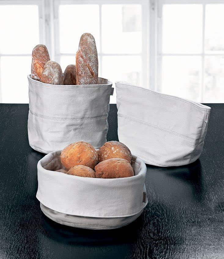 Stelton - Klasikinis duonos maišelis – medvilninis – smėlio/baltas – Ø 23 × aukštis 21 cm