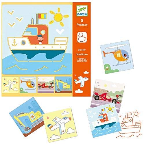 Djeco piešimo trafaretai - Transportas