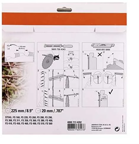 Diskas krūmapjovėms Stihl WoodCut; 225x20 mm; Z22