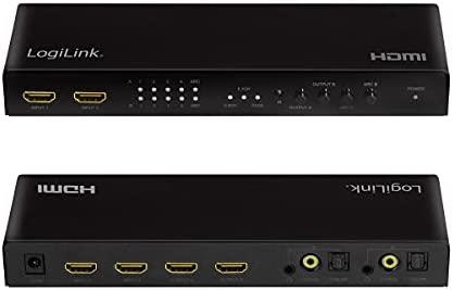 LogiLink Jungiklis 4x2 hdmi, 4k 60hz, su pultu