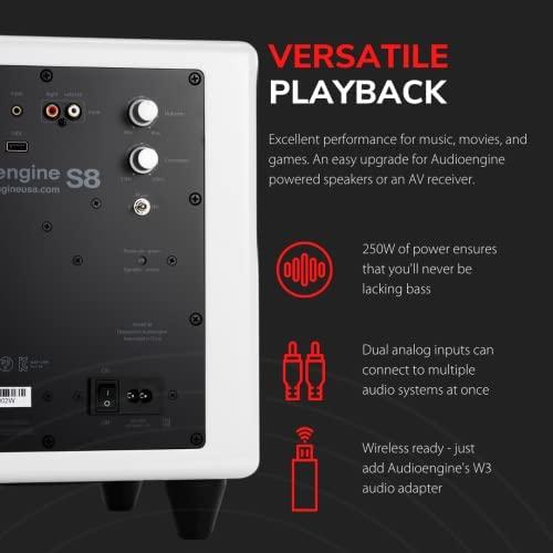 Aktyvi žemųjų dažnių kolonėlė AudioEngine S8, 125 W, Juoda