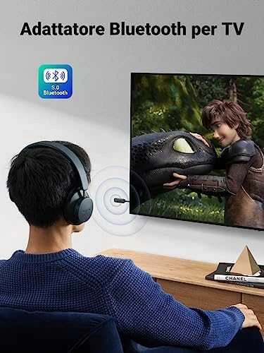 UGREEN CM403 AUX siųstuvas / imtuvas, Bluetooth 5.0 (juodas)