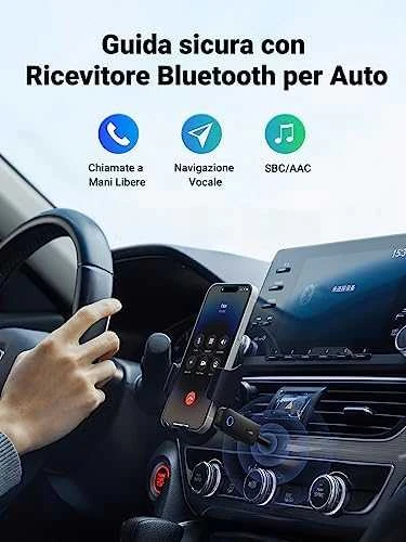 UGREEN CM403 AUX siųstuvas / imtuvas, Bluetooth 5.0 (juodas)