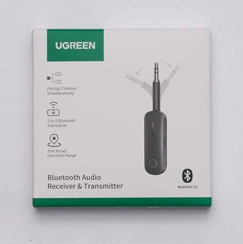 UGREEN CM403 AUX siųstuvas / imtuvas, Bluetooth 5.0 (juodas)