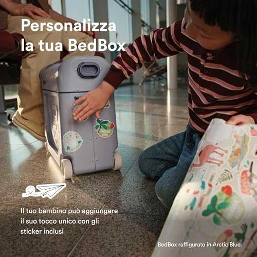 Kelioninis Stokke JetKids BedBox - Vaikiškas lagaminas su lovos funkcija | Miglota alyva