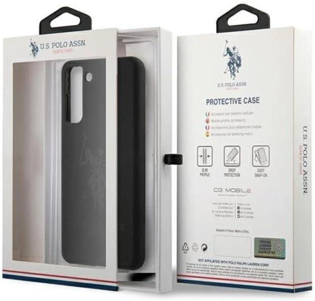 Dėklas Us Polo Assn US Polo USHCS21MSLHRTBK S21+ G996 juodos spalvos Silicone On Tone