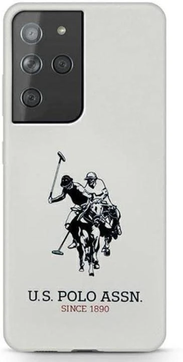 Dėklas Us Polo Assn US Polo USHCS21LSLHRWH S21 Ultra G998 baltos spalvos Silicone Logo