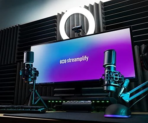 „Streamplify“ šakotuvas „Control 7“, 7x USB 3.0 A tipo, RGB, 12V, ES maitinimo kabelis – juodos spalvos