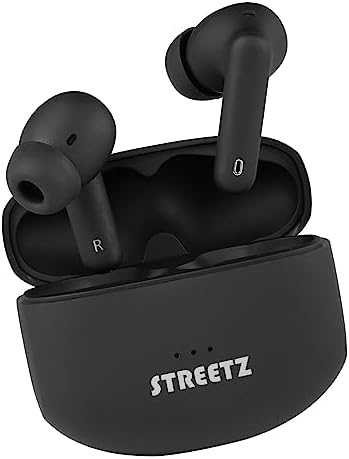 Ausinės į ausis STREETZ True Belaidės Stereo, ANC, matinė juoda / TWS-116