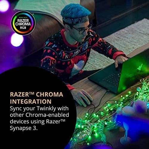 Kalėdinė išmanioji lempučių girlianda Twinkly Strings 250 LED RGB, daugiaspalvės