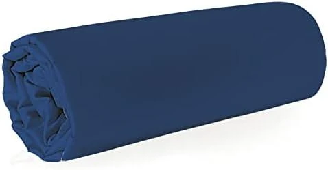 Eurofirany NOVA medvilninio satino paklodė be gumos, 220X210 cm, spalva: tamsiai mėlyna