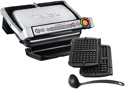 Elektrinė kepsninė Tefal OptiGrill+ + Vaflių plokščių rinkinys GC716D12