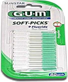 Sunstar Gum Soft-Picks Original With Regular Fluoride tarpdančių valymo priemonė 80 vnt