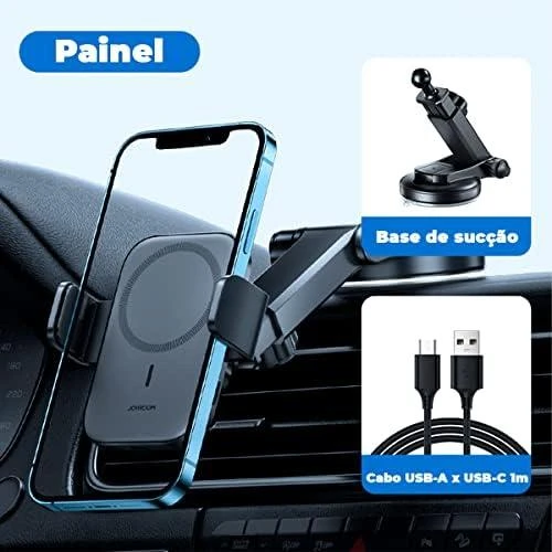 Automobilinis laikiklis-įkroviklis Joyroom JR-ZS295 15W MagSafe juodas