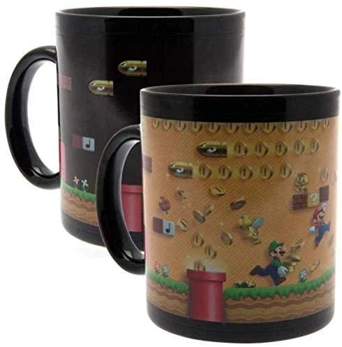 Pyramid Super Mario Gold Coin Rush puodelis| Reaguojantis į karštį 315ml
