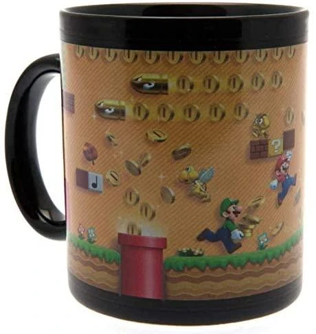 Pyramid Super Mario Gold Coin Rush puodelis| Reaguojantis į karštį 315ml
