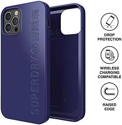 SUPERDRY SNAP DĖKLAS KOMOSTUOJAMAS IPHONE 12/12 PRO NAVY Mėlynas