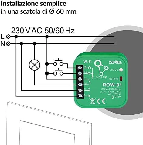 Zamel Supla ROW-01 1x230V WiFi valdiklis