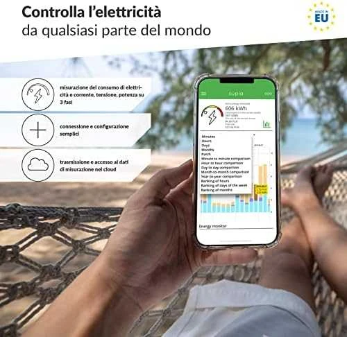 Zamel Supla MEW-01 Lite - WiFi energijos monitorius 3F+N