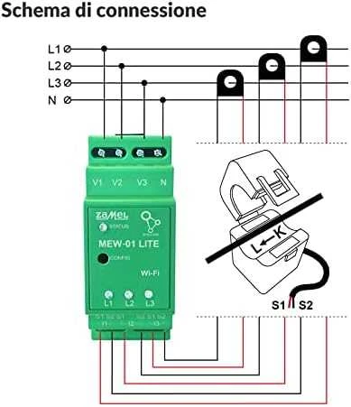 Zamel Supla MEW-01 Lite - WiFi energijos monitorius 3F+N